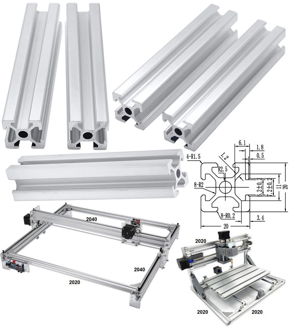 Perfiles 2020 de Aluminio